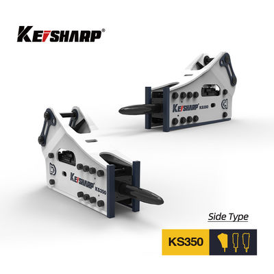 KS350 사이드 타입 하이드로릭 브레이커 165mm 치젤 150-300bpm 발굴기 바위 브레이커