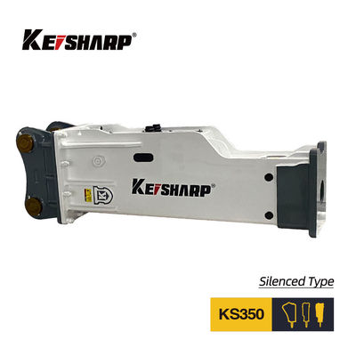 35-40 톤 발굴기 KS350 소음 차단형 수압 바위 분쇄기 165mm 찌질